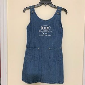 Denim Mini dress in mid blue wash